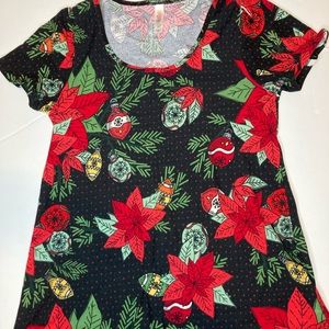 LuLaRoe Classic Tee Christmas Holiday leggings material XXS